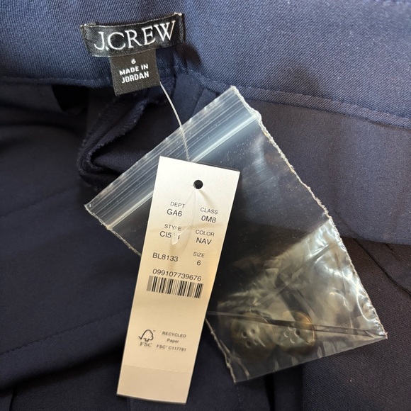 NWT J Crew sz 6 Wrap Front Mini Skort Bi-Stretch Cotton Navy Blue - Picture 5 of 6